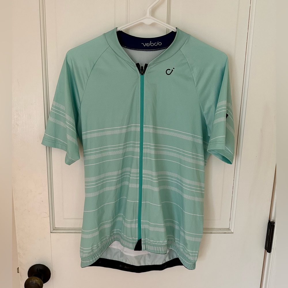 Velocio Women’s XXL ultralight cycling jersey halftone blue